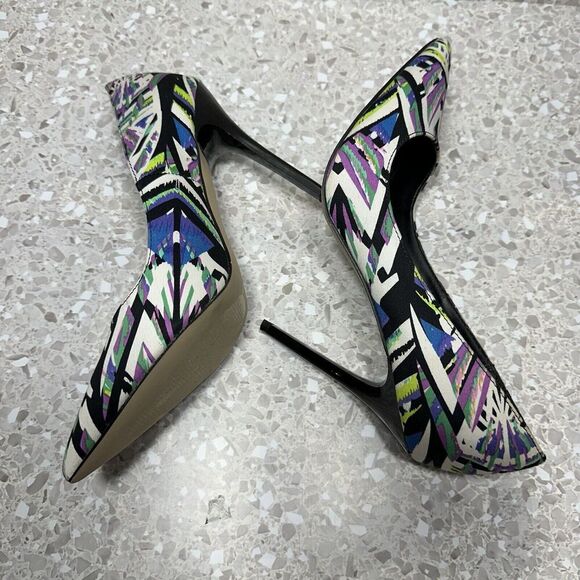 Steve Madden Madden Girl OhNice Fabric Print Heels Pumps Size 7M Stiletto Heels - Picture 11 of 14
